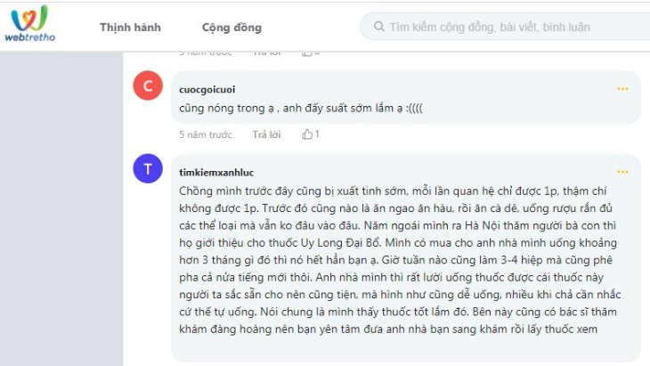 Đánh giá của khách hàng về hiệu quả bài thuốc Uy Long Đại Bổ Đánh giá của khách hàng về hiệu quả bài thuốc Uy Long Đại Bổ